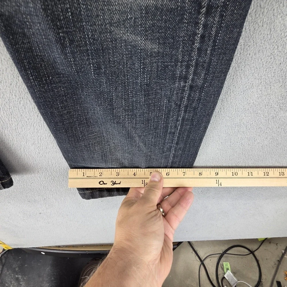 Vintage Levis 504 Jeans Mens Black Straight Charcoal Wash Engineered Fits 30x28
